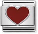 Nomination Classic Heart Sterling Silver & Steel Enamel Charm 330202/17