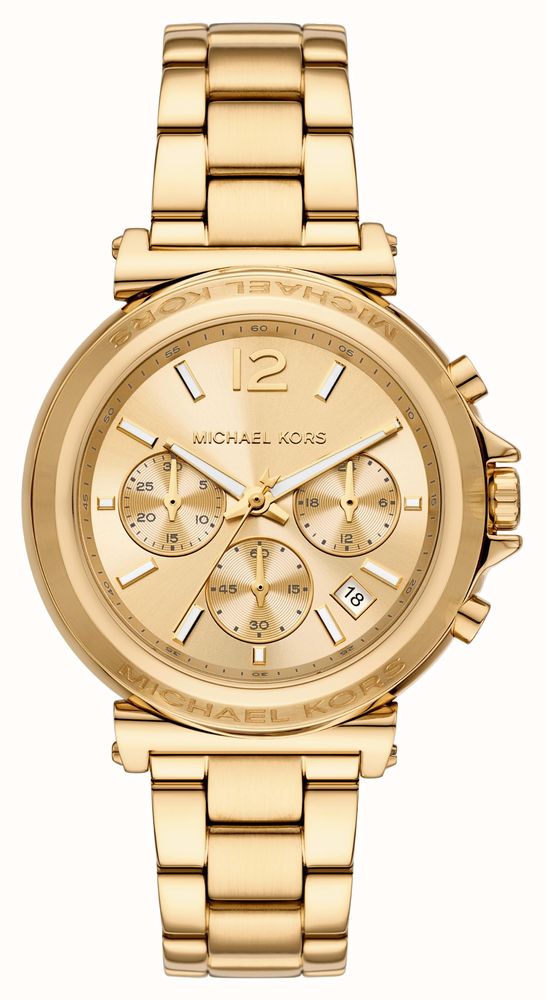 Michael Kors Women's Maren (40mm) Gold Chronograph Dial Gold