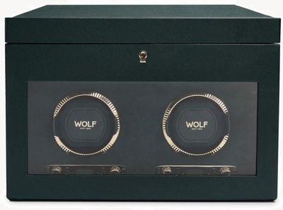 WOLF British Racing Double Watch Winder With Storage 792241