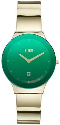 STORM Lucki ゴールド レーザーグリーン (33mm) レーザーグリーン ダイヤル / ゴールドPVD ステンレススチールブレスレット 47559/GD/GN