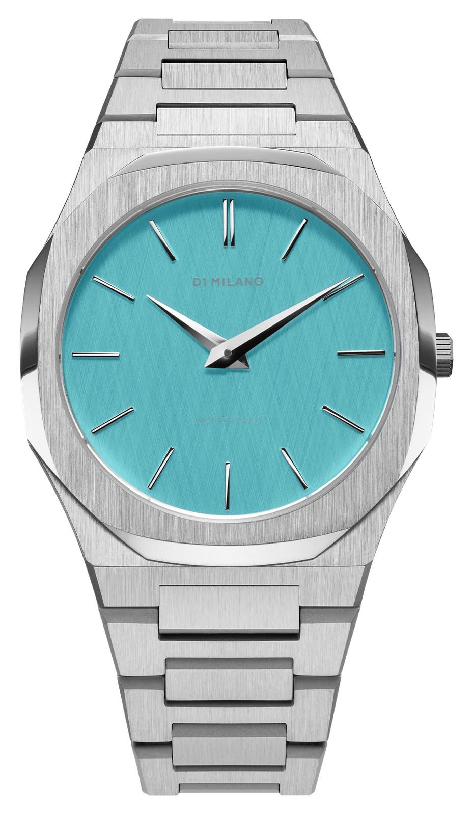 D1 Milano Cadran brossÃ© bleu clair ultra fin (38 mm) en lin montre