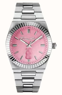 Thomas Sabo x HARIBO Goldbear Quartz (39mm) Pink Dial / Stainless Steel Bracelet WA0443-201-204-39