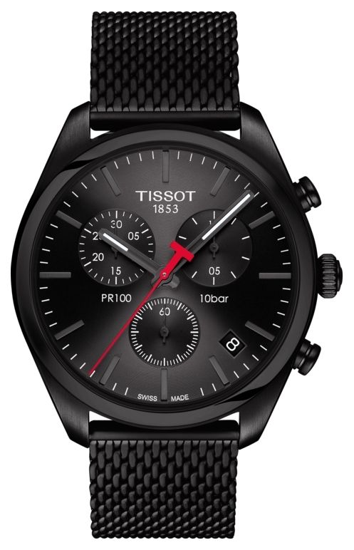Tissot Bracelet homme plaquÃ© pvd noir chronographe pr100 montre