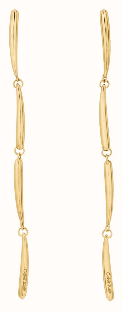 Calvin Klein Elongated Drops Gold-Tone Earrings 35000995 - vista alternativa 2