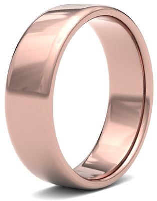 James Moore Wedding Rings | 9ct Rose Gold | 6mm | Light | Soft Court | AG_6LLS-9R