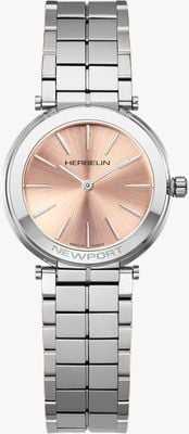 Herbelin Newport Slim Quartz (32mm) Rosé Champagne Dial / Stainless Steel Bracelet 16922B18