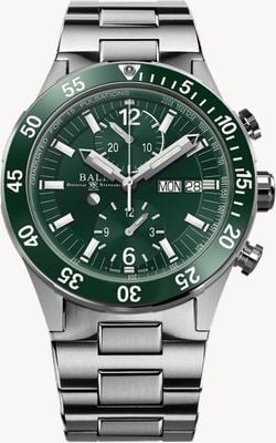 Ball Watch Company Roadmaster Rettungschronograph 41mm | limitierte Auflage | grünes Zifferblatt | Edelstahlarmband DC3030C-S2-GR