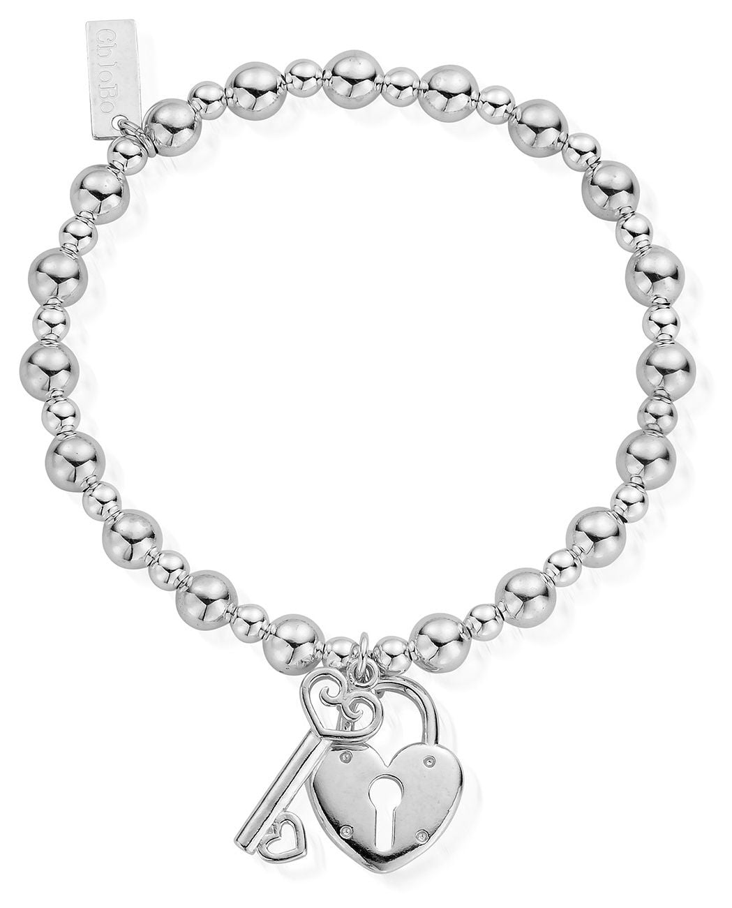 ChloBo Womens  Small Ball Lock And Key  Bracelet SBMSB923 Jewellery