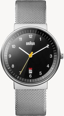 Braun BN0032 Classic Quartz (40mm) Black Dial / Stainless Steel Mesh Bracelet BN0032BKSLMHG