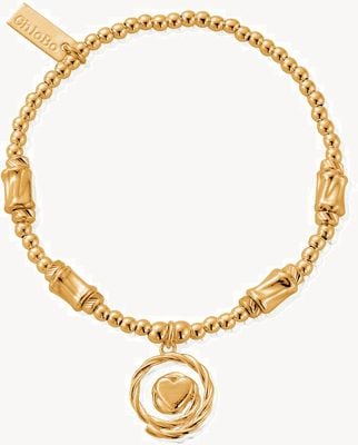 ChloBo Cute Charm Chunky Twist Spiral Of Love Gold-Plated Bracelet GBCCCT3285