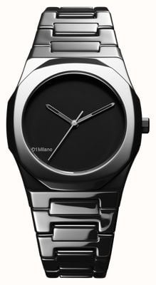 D1 Milano セラミカ ピュアブラック（37mm）マットブラック文字盤 / ブラックセラミックブレスレット CEBU01