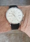 Customer picture of Junghans Bracelet chronoscope forme C en cuir de veau noir avec chiffres 41/4771.00