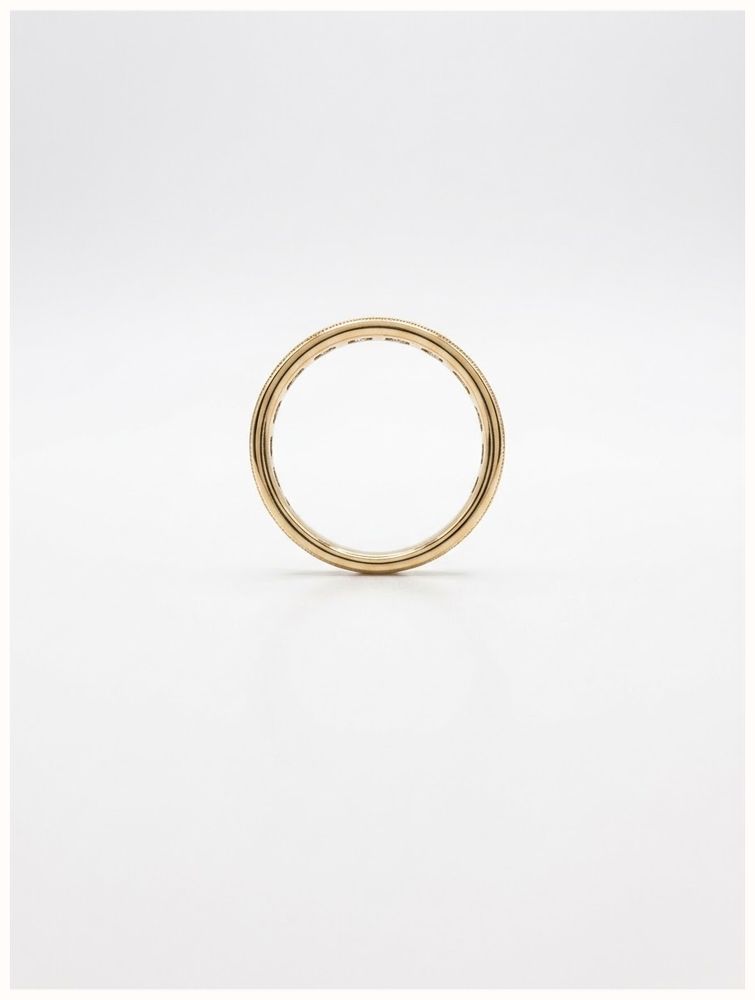 0.33ct Natural Diamond 9ct Yellow Gold Channel Set Ring HET100023 - vista alternativa 3