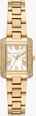 Michael Kors Montre femme émeri (22 mm) cadran nacre blanche / bracelet en acier inoxydable doré MK4867