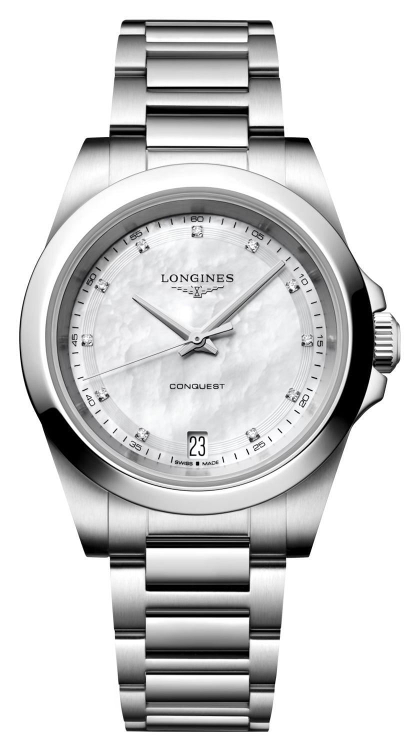 LONGINES Conquest Ã  quartz diamant (34 mm), cadran montre