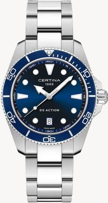Certina DS Action Quartz (40mm) Blue Dial / Stainless Steel Bracelet C0484101104100