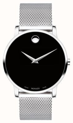 Movado Мужской браслет из нержавеющей стали из нержавеющей стали с черным циферблатом 0607219