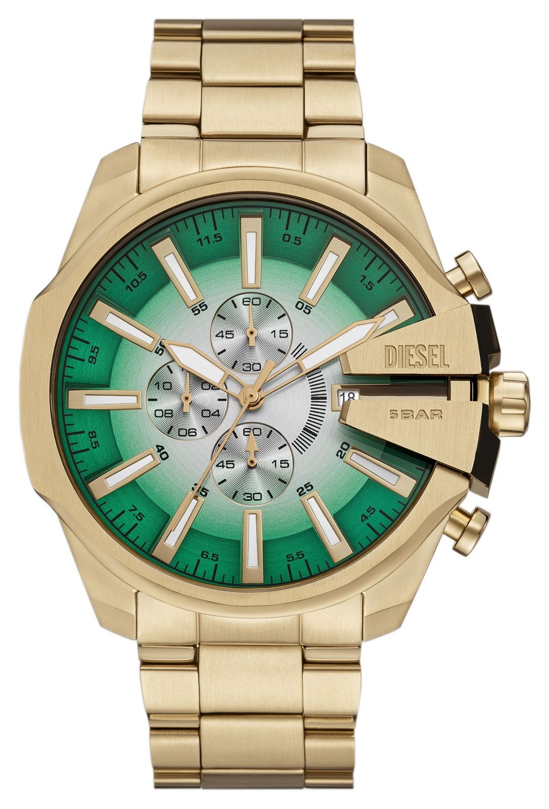 Diesel Chronographe Mega Chief Slim (49 mm) cadran vert dÃ© montre