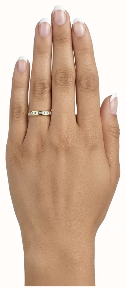 0.25ct Round Brilliant Natural Diamonds 9ct Yellow Gold Ring J86056 - vista alternativa 4