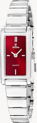 Festina Mademoiselle 石英表（25毫米）红色太阳纹表盘/不锈钢表带 F20767/4