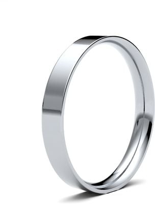 James Moore Wedding Rings | Palladium 500 | 2.5mm | Light | Flat Court | AG_2.5GLE-PD5