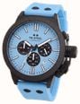 TW Steel Canteen Quartz Chronograph (45mm) Light Blue Dial / Light Blue Silicone Strap Watch CS129 - vista alternativa 2