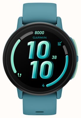 Garmin Bounce 2 – LTE-fähige Kinder-Smartwatch (43 mm) in Türkis mit türkisfarbenem Silikonarmband 010-03399-02