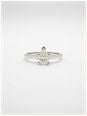 0.49ct Pear Natural Diamond 18ct White Gold Solitaire Ring FCD00402