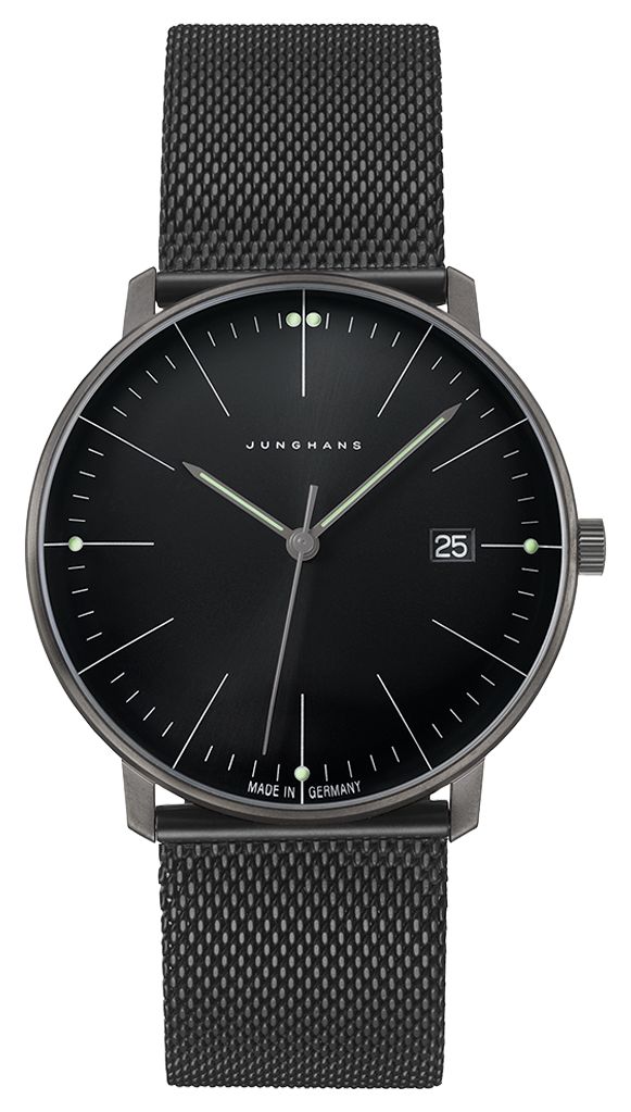 Junghans max bill Quartz (38mm) Matte Black Dial / Black PVD Watch
