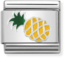 Nomination Classic SYMBOLS In Stainless Steel Enamel And Silver Sterling Silver Pinapple Charm 330202/45