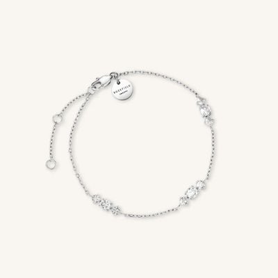Rosefield Jewellery Triple Crystals Clear Silver Bracelet JBTCS-J1021