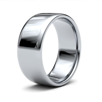 James Moore Wedding Rings | 18ct White Gold | 8mm | Light | Soft Court | AG_8GLS-18W