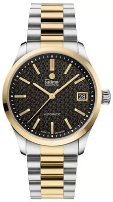 Tutima Glashütte Sky automatisch (34 mm) zwarte wijzerplaat / tweekleurige roestvrijstalen armband 6705-26