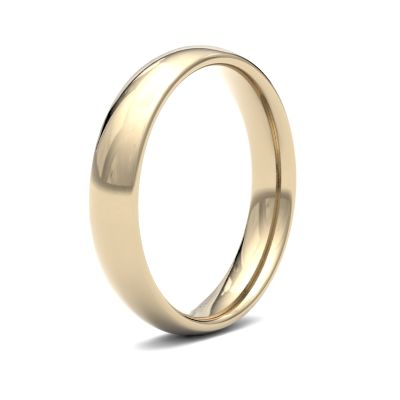 James Moore Wedding Rings | 9ct Yellow Gold | 4mm | Medium | Traditional Court | AG_4LMC-9Y