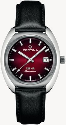 Certina DS-2 | powermatico | quadrante rosso | cinturino in pelle nera C0244071742100