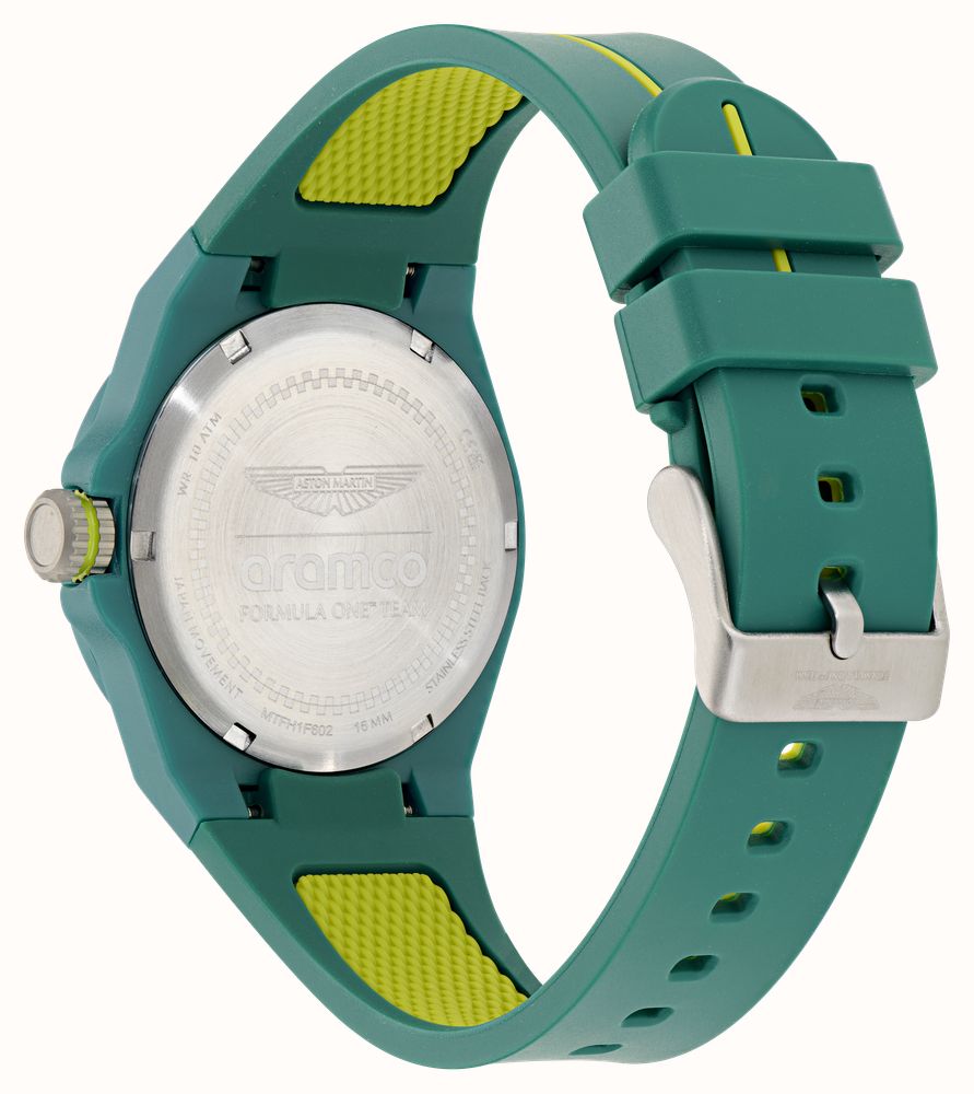 Aston Martin Aramco Formula One™ Team SHD Quartz (38mm) Podium Green Dial / Podium Green Silicone Strap MTFH1F602 - vue alternative 3