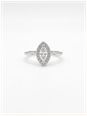 0.47ct Marquise Natural Diamond Platinum Halo Ring ENG4958