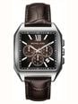 Michael Kors Hayes Brown Dial With Chronograph and Brown Leather Strap MK9300