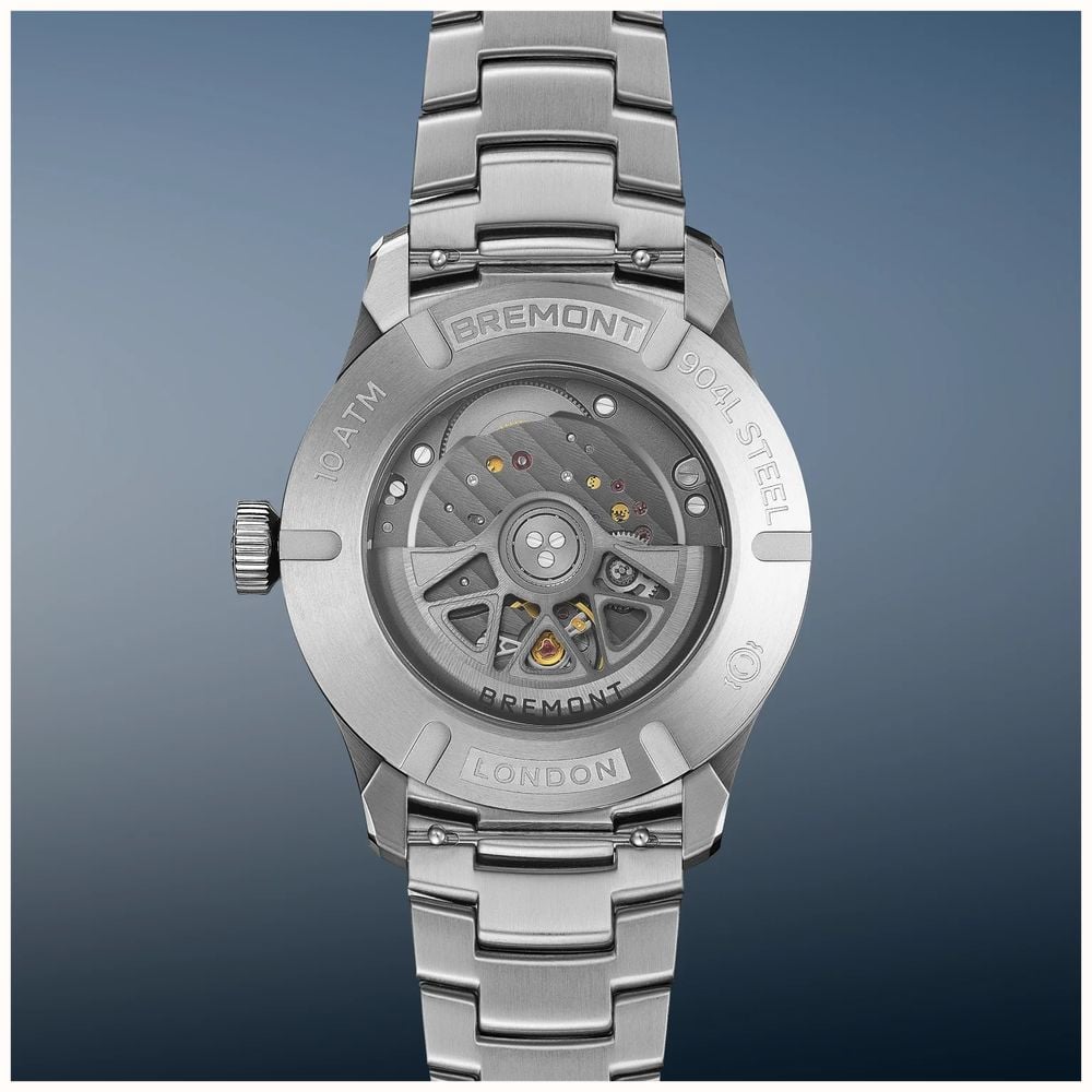 Bremont Altitude Date Automatic (39mm) Brushed Blue Galvanic Metal Dial / Stainless Steel Bracelet ALT39-DT-SS-BL-B - alternate view 3