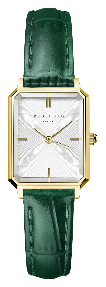 Rosefield Octagon XS (19,5 mm) cadran blanc / bracelet en montre-image-203167