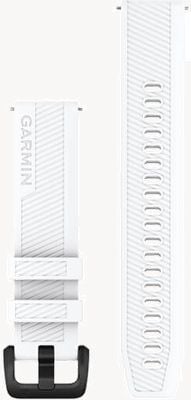 Garmin Alça de liberação rápida (20 mm) silicone branco / hardware de aço inoxidável preto - apenas cinta 010-13076-02