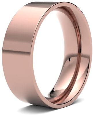 James Moore & Co | Or rose 9 carats | 7 mm | taille moyenne | court plat | ag_7gme-9r AG_7GME-9R