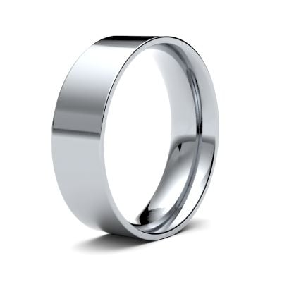 James Moore Wedding Rings | Palladium | 6mm | Light | Flat Court | AG_6LLE-PD