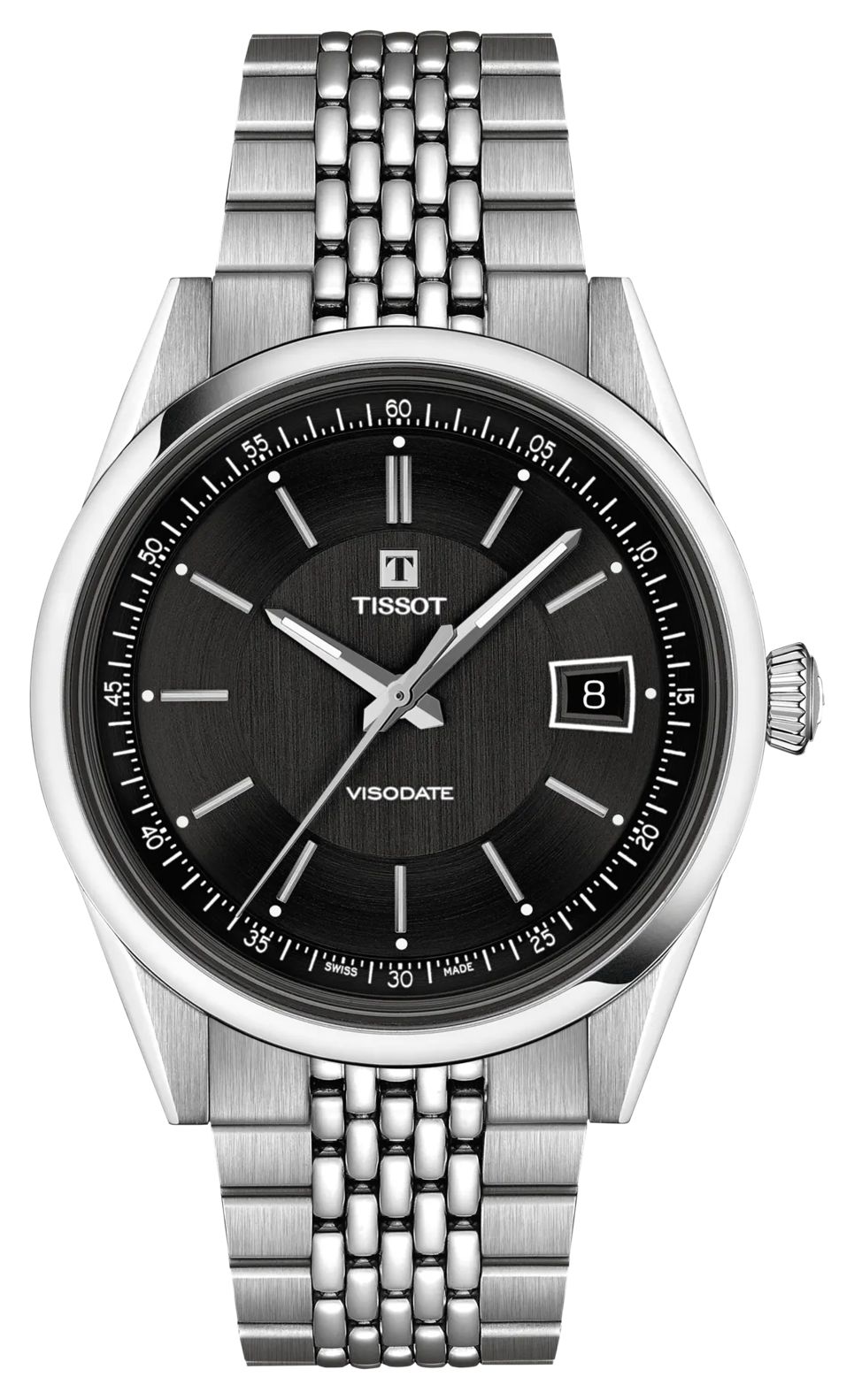Tissot Visodate Powermatic 80 (39 mm), cadran noir / montre