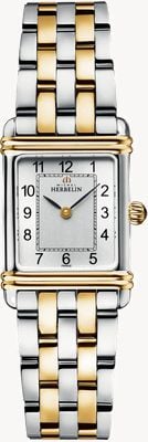 Herbelin Zweifarbige Art-Deco-Damenuhr aus Edelstahl 17478BT22
