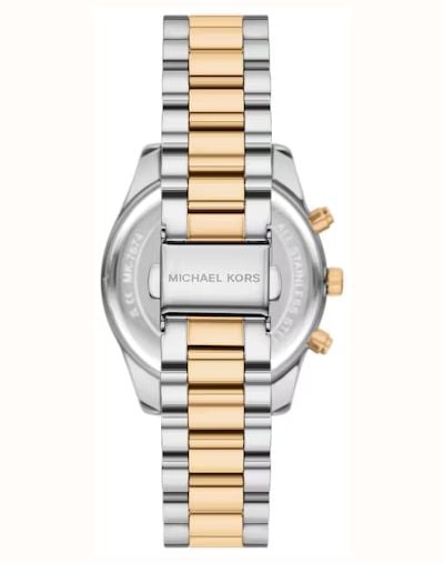 Michael Kors Michael Kors Lexington Women's White Dial Chronograph Two Tone Bracelet Watch MK7674 - alternate view 3