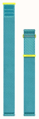 Garmin Schnellverschlussarmbänder (22 mm) aus gelbem/türkisfarbenem Comfortfit-Gewebe – nur Armband 010-14400-07
