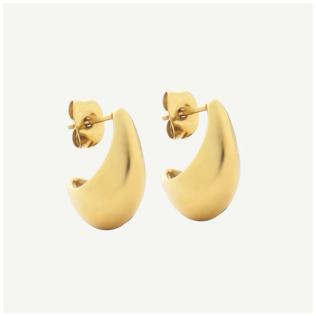 DLOUISE Gold Tone Curved Mini Hoop Earrings GE109 Jewellery
