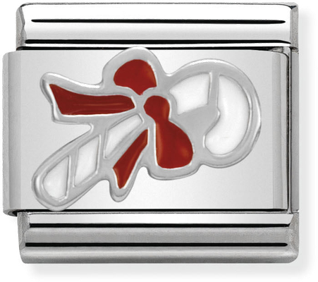 Nomination Classic Candy Cane Sterling Silver & Steel Enamel Charm 330204/07