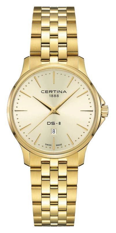 Certina Ds-8 lady (31 mm) cadran dorÃ© / bracelet en acier montre